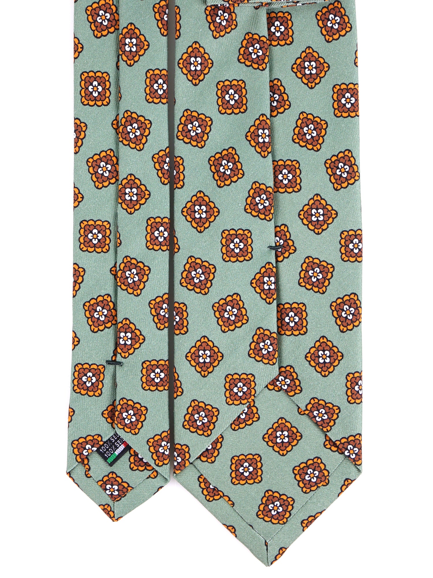 Cravatta 3 pieghe LEMBO seta madder verde