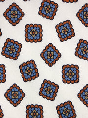 Cravatta 3 pieghe LEMBO seta madder bianco