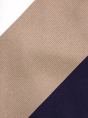 Cravatta 3 pieghe LENSCHER in seta jacquard Beige