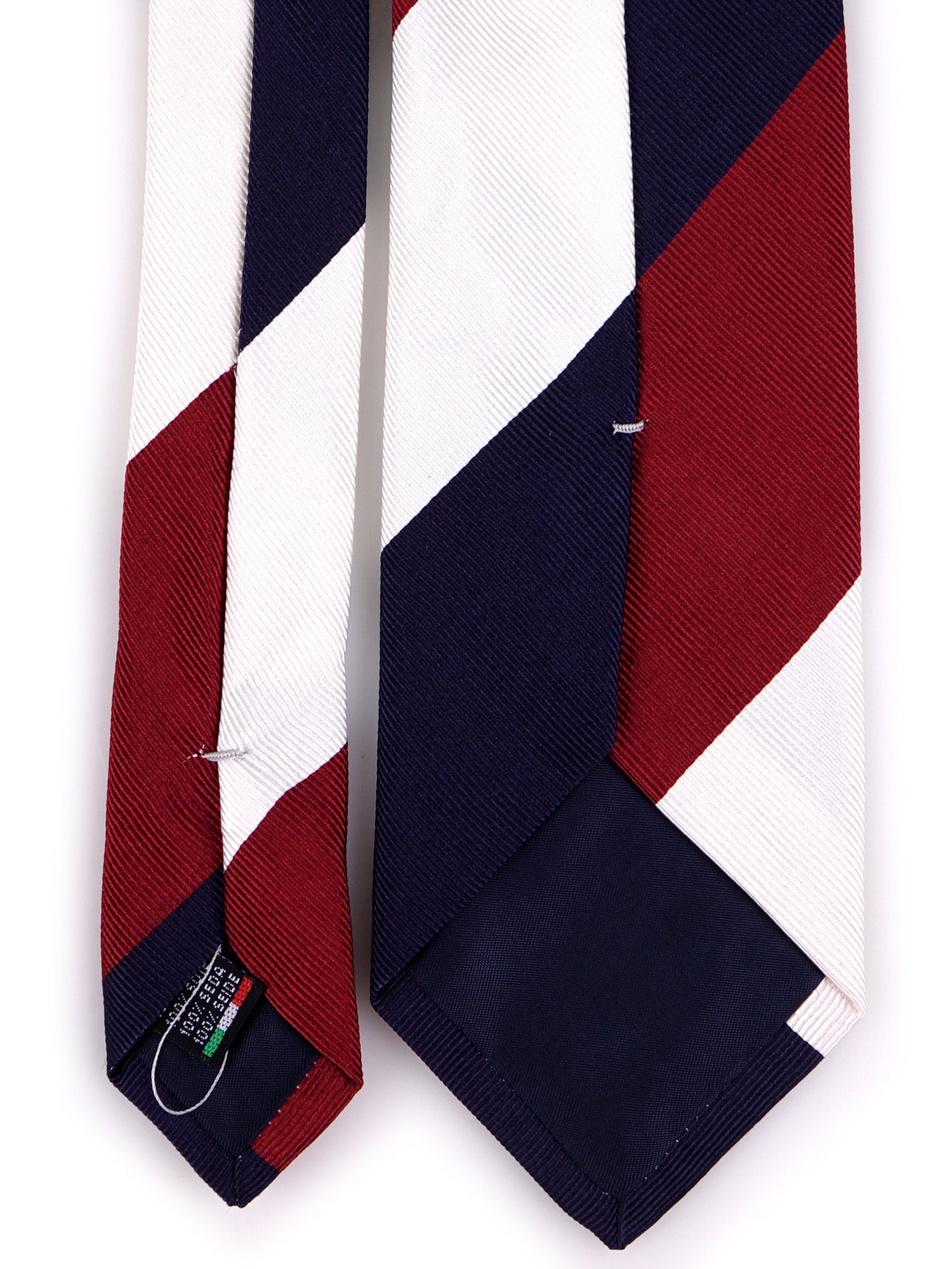 Cravatta 3 pieghe LENSCHER in seta jacquard Rosso
