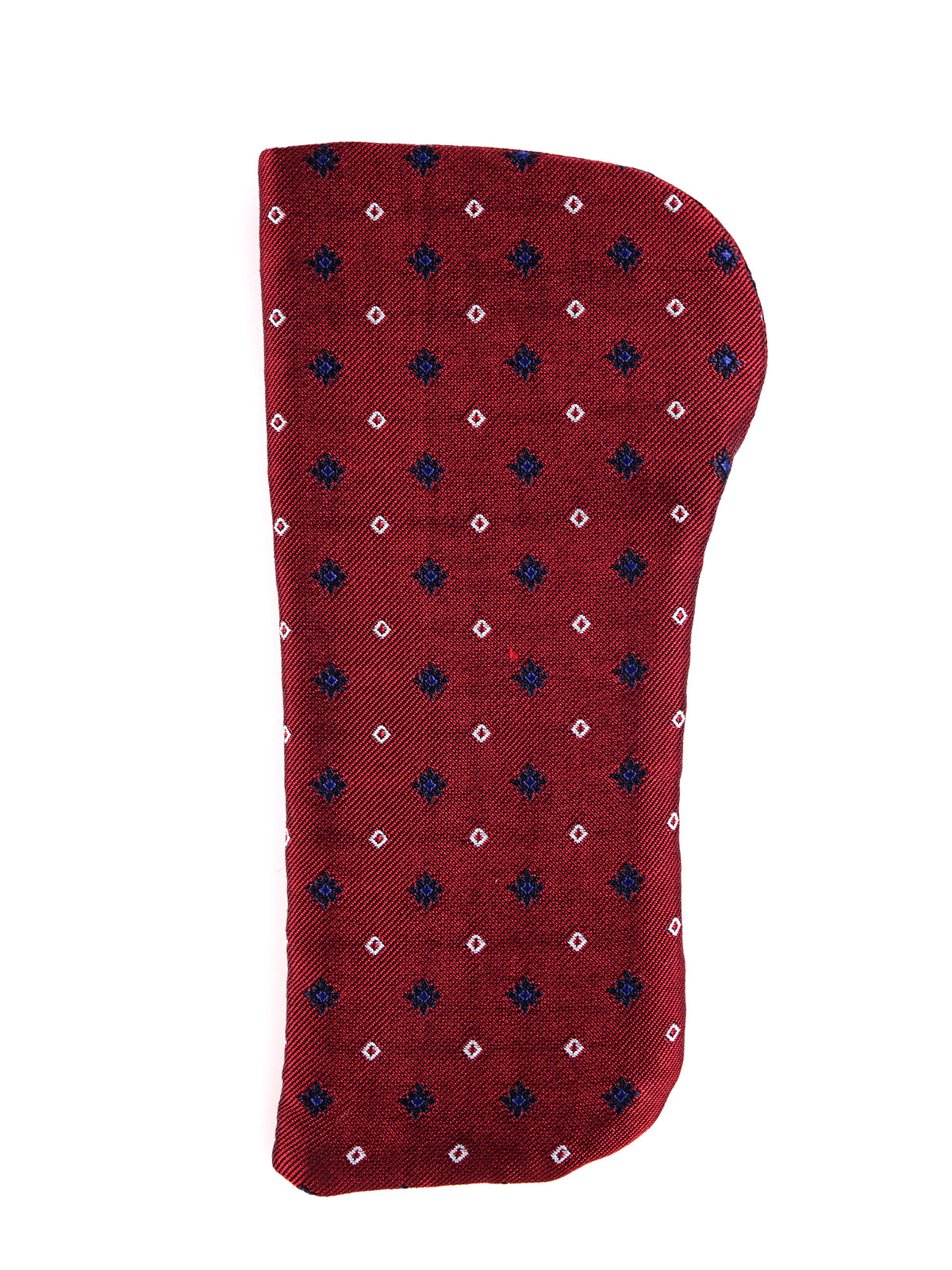 Portaocchiali rosso in seta jacquard LORENO