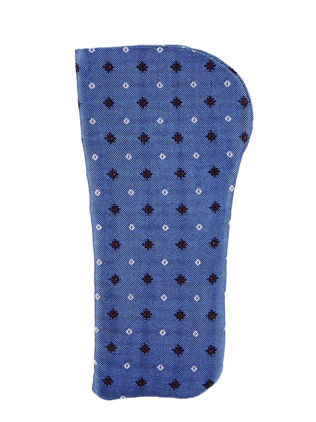 Portaocchiali celeste in seta jacquard LORENO