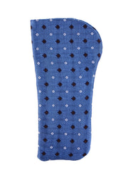 Portaocchiali celeste in seta jacquard LORENO