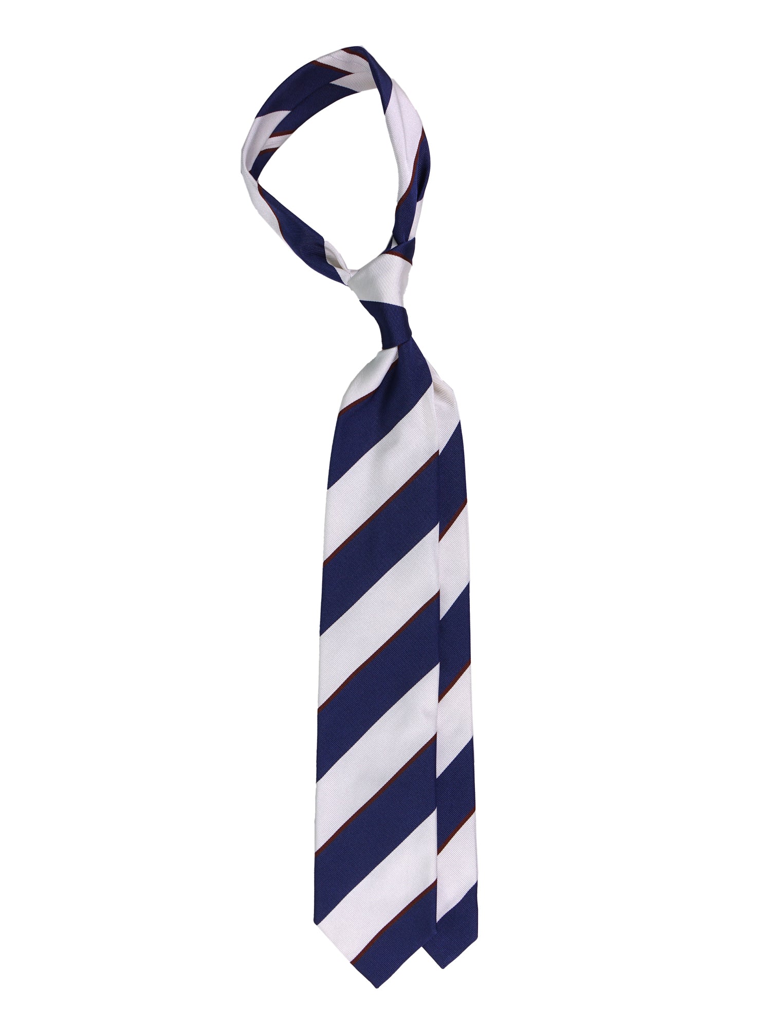 Cravatta 3 pieghe LOVE in seta jacquard blu