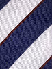 Cravatta 3 pieghe LOVE in seta jacquard blu