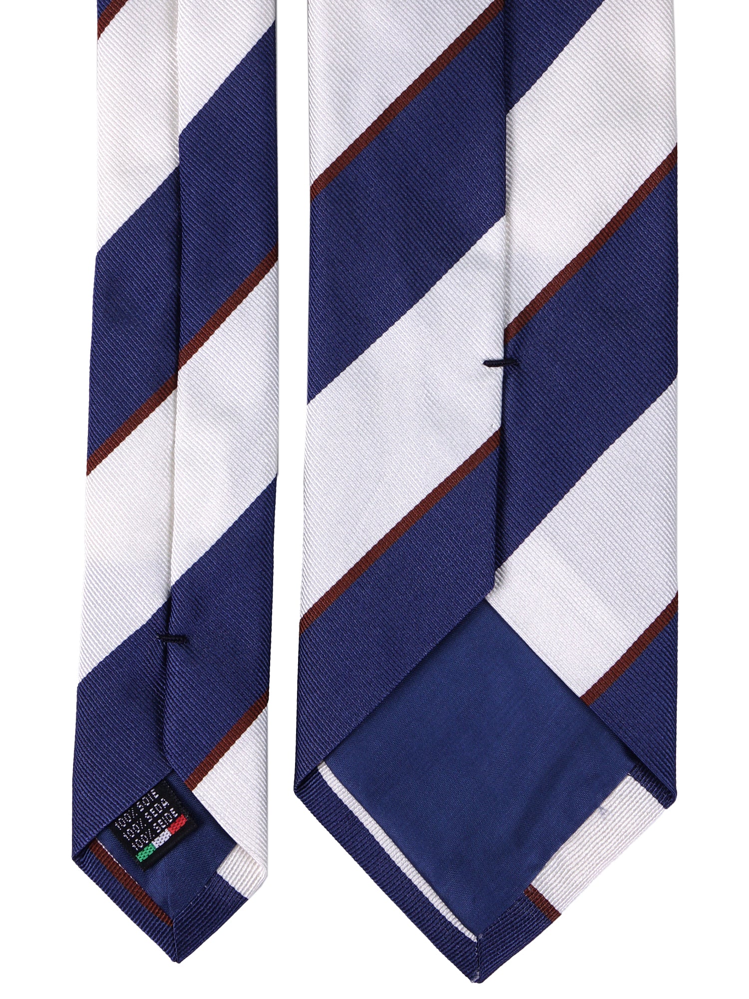 Cravatta 3 pieghe LOVE in seta jacquard blu
