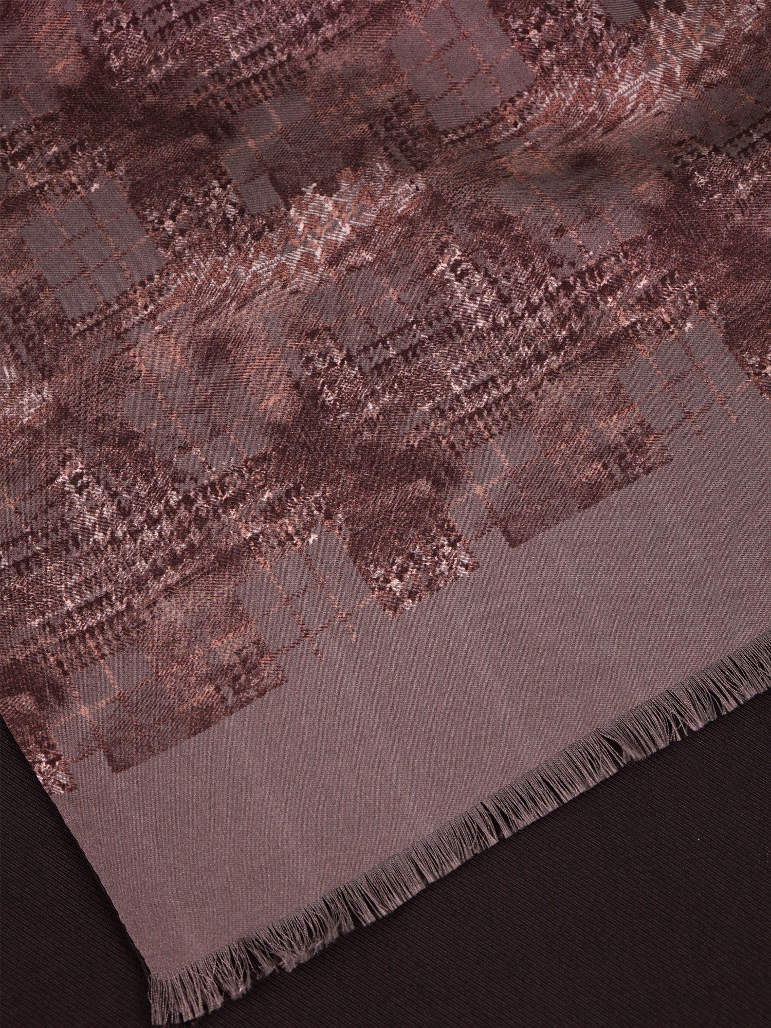 Sciarpa doppiata in seta\lana stampata MANILA beige
