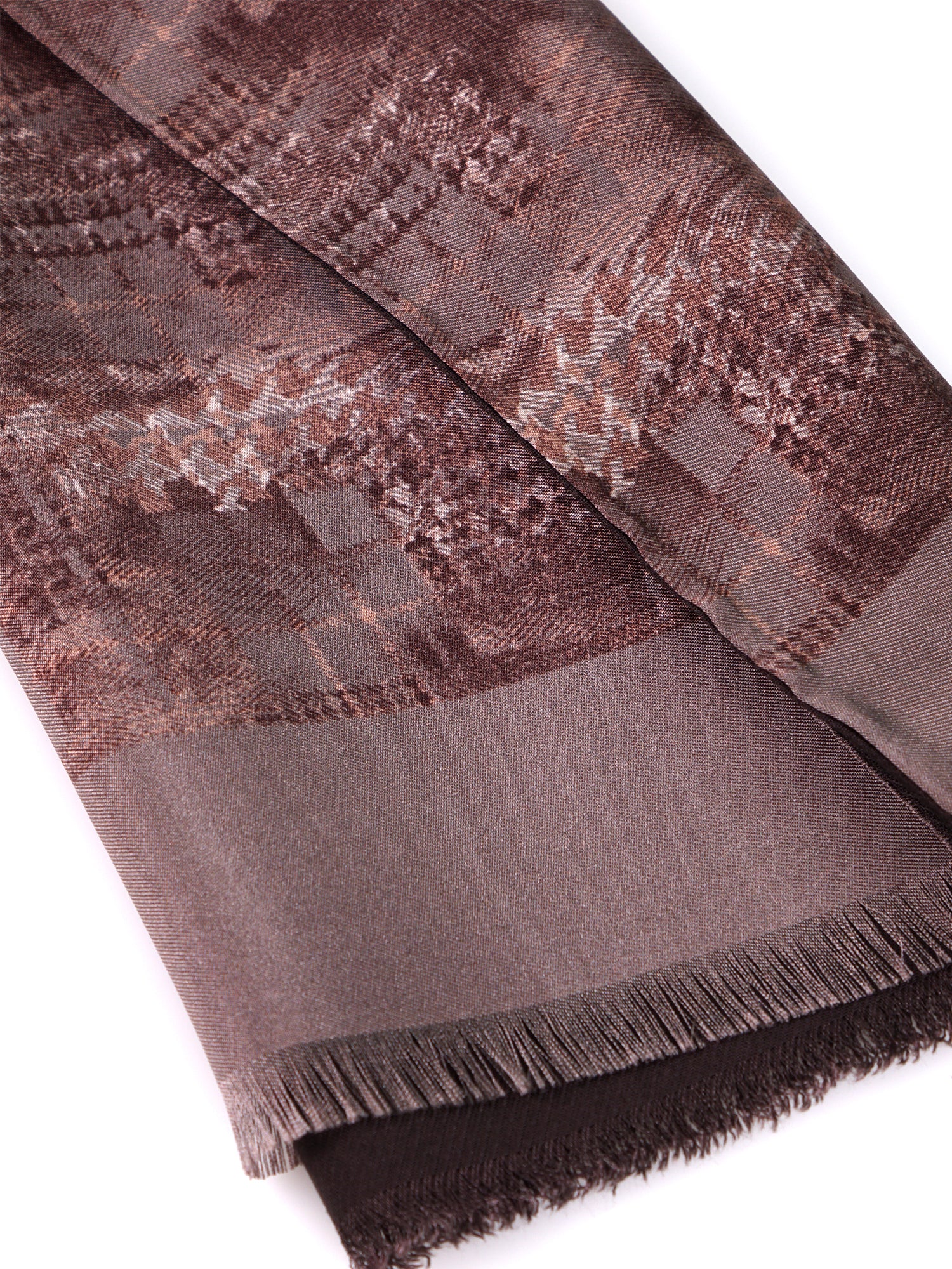 Sciarpa doppiata in seta\lana stampata MANILA beige