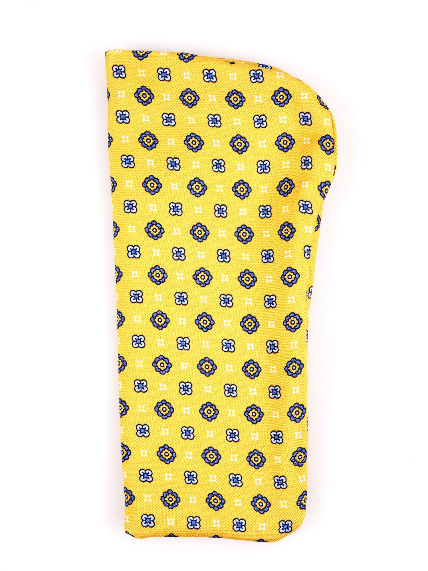 Portaocchiali giallo MARINA in seta stampata inglese