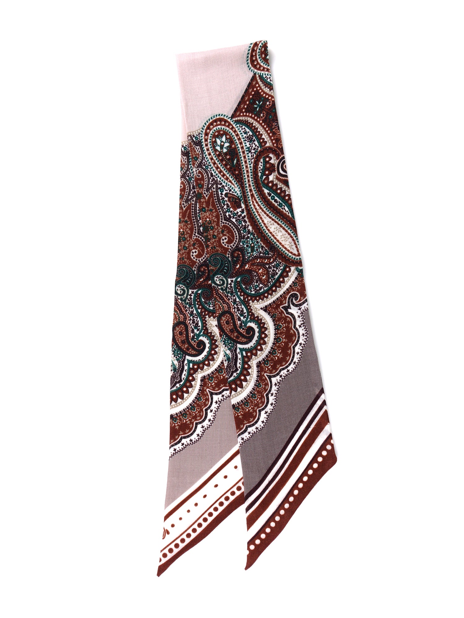 Foulard Twilly double face avorio in lana stampata MARIVA