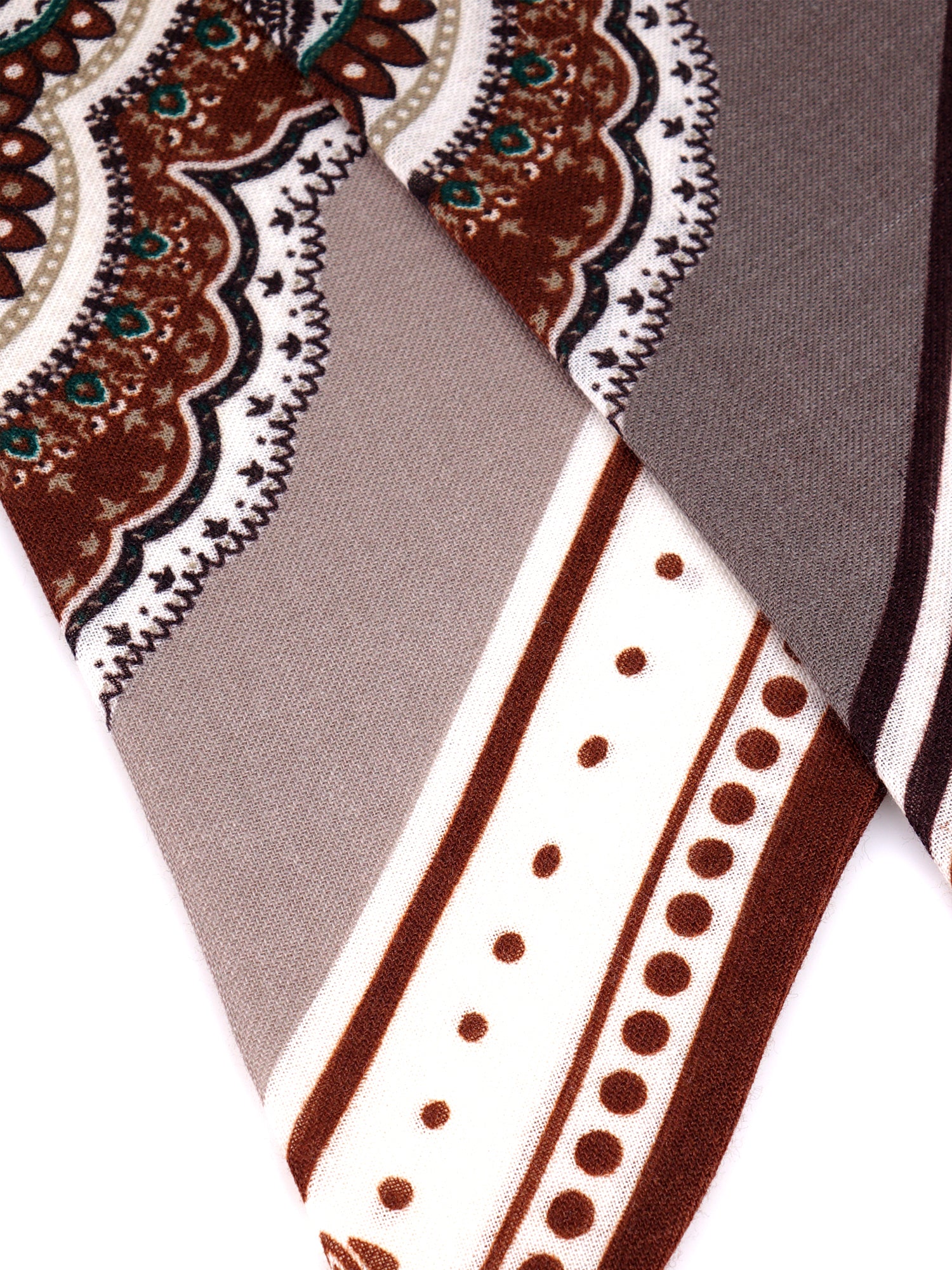 Foulard Twilly double face avorio in lana stampata MARIVA