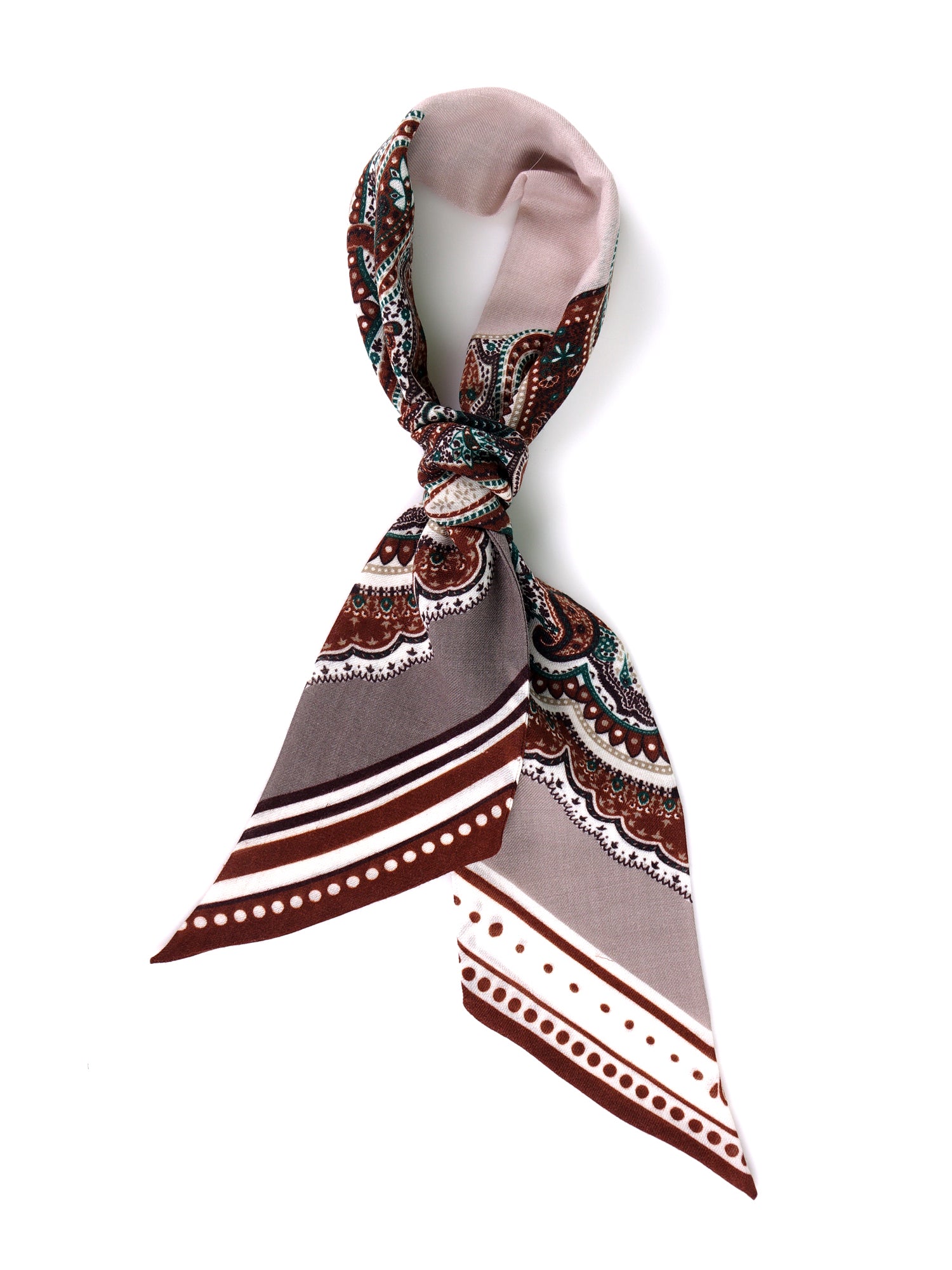 Foulard Twilly double face avorio in lana stampata MARIVA