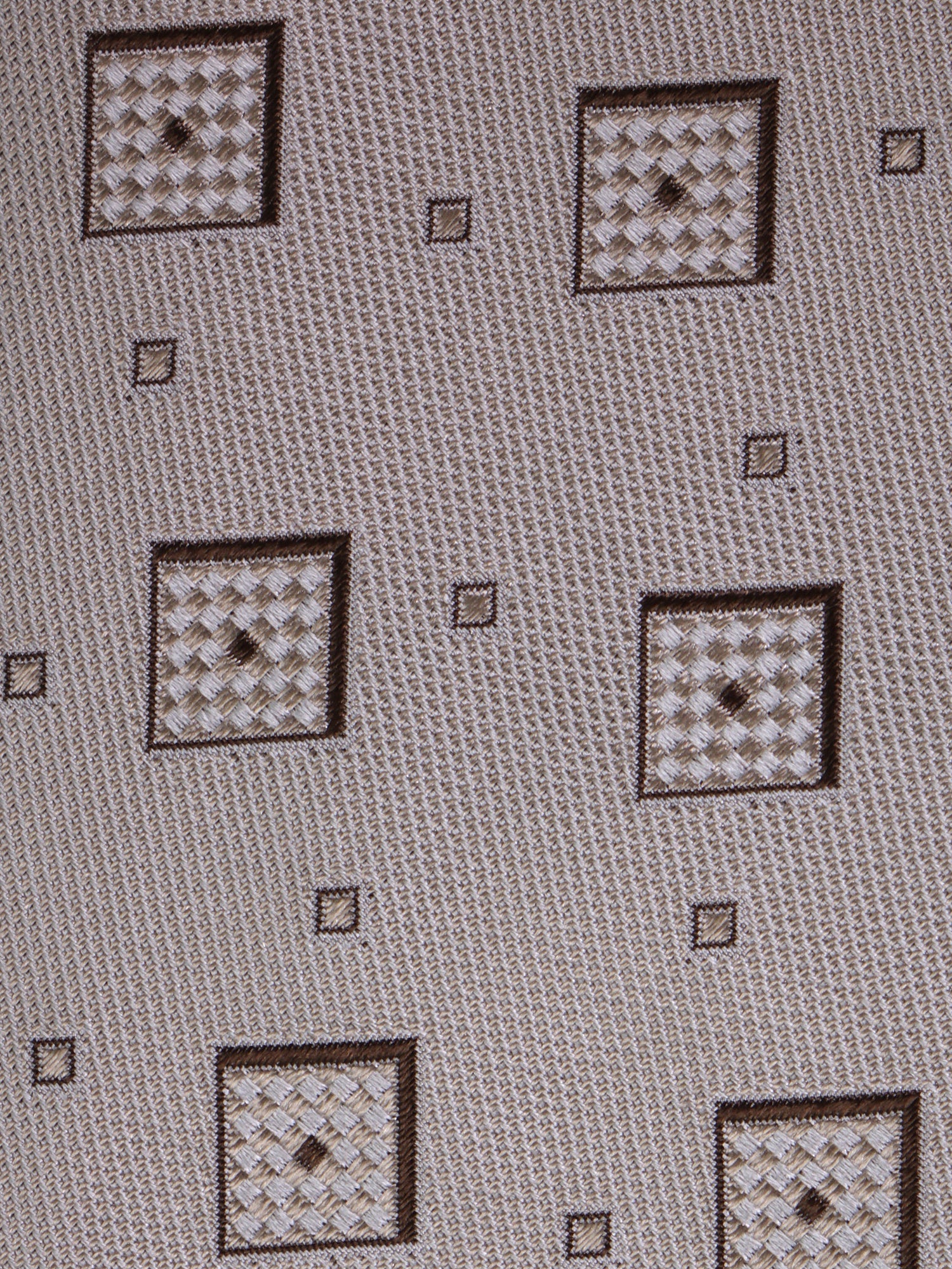 Cravatta 3 pieghe MARSHALL in seta tessuta beige