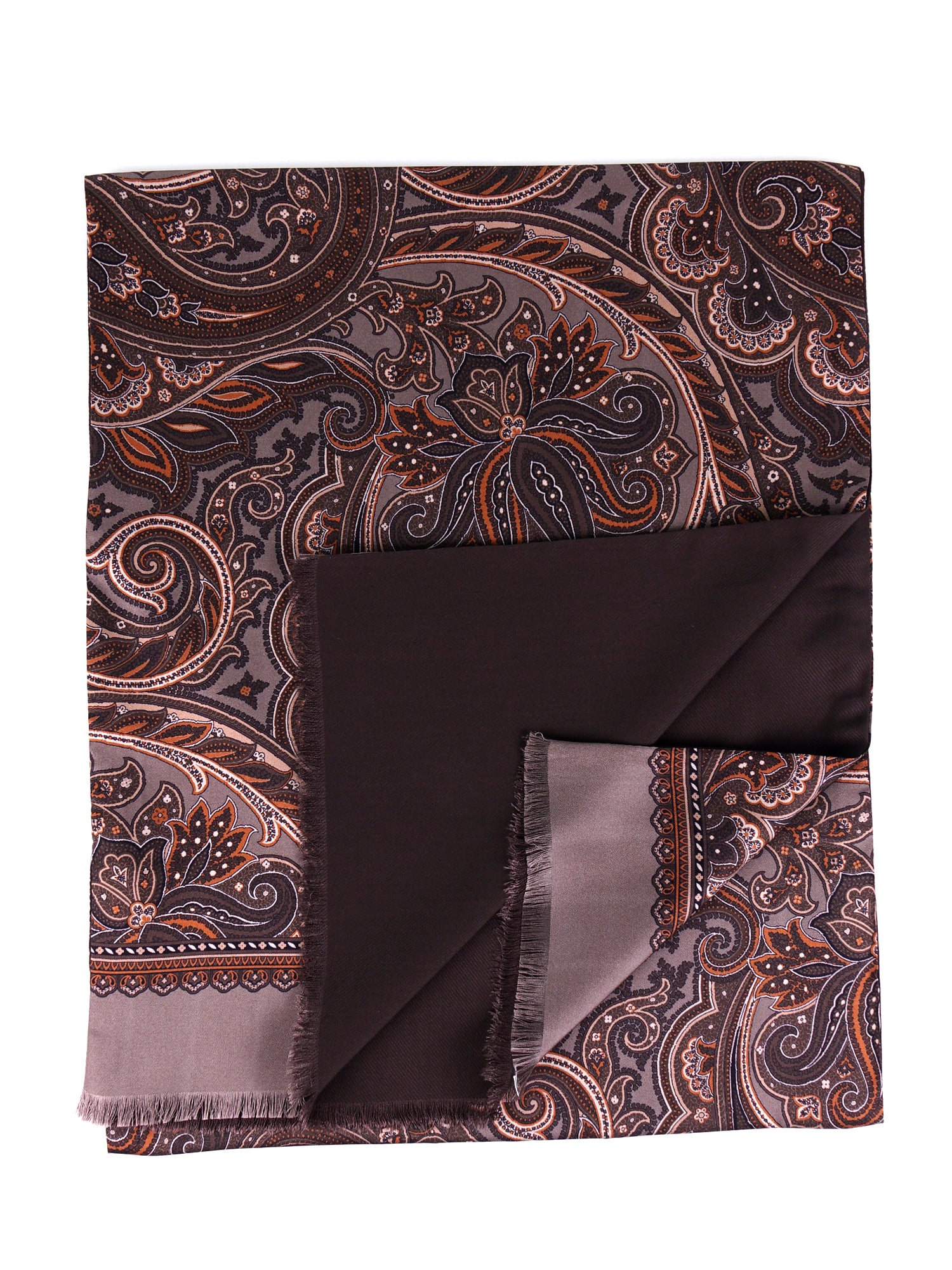 Sciarpa doppiata in seta\lana stampata MASSIX beige