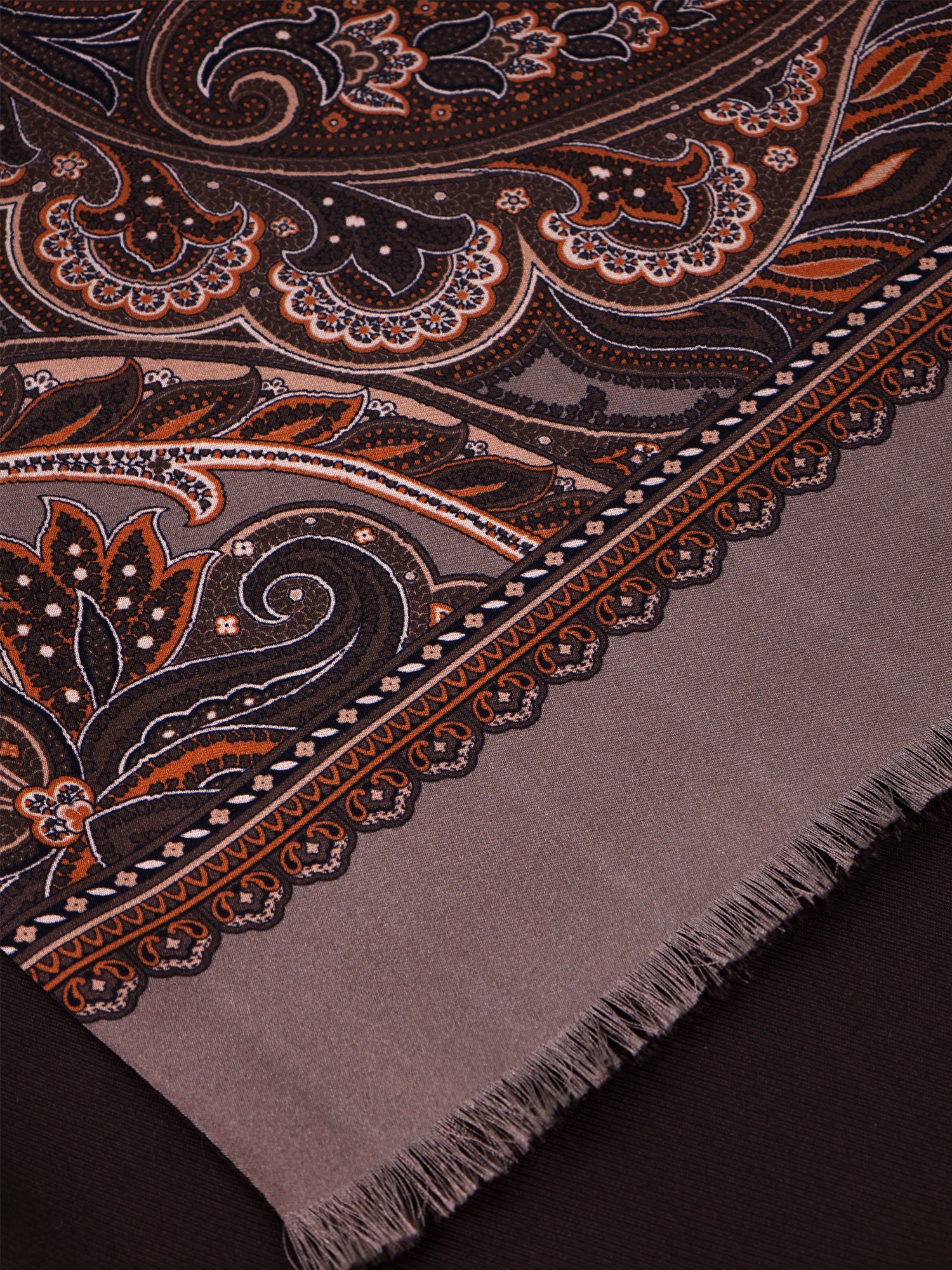 Sciarpa doppiata in seta\lana stampata MASSIX beige