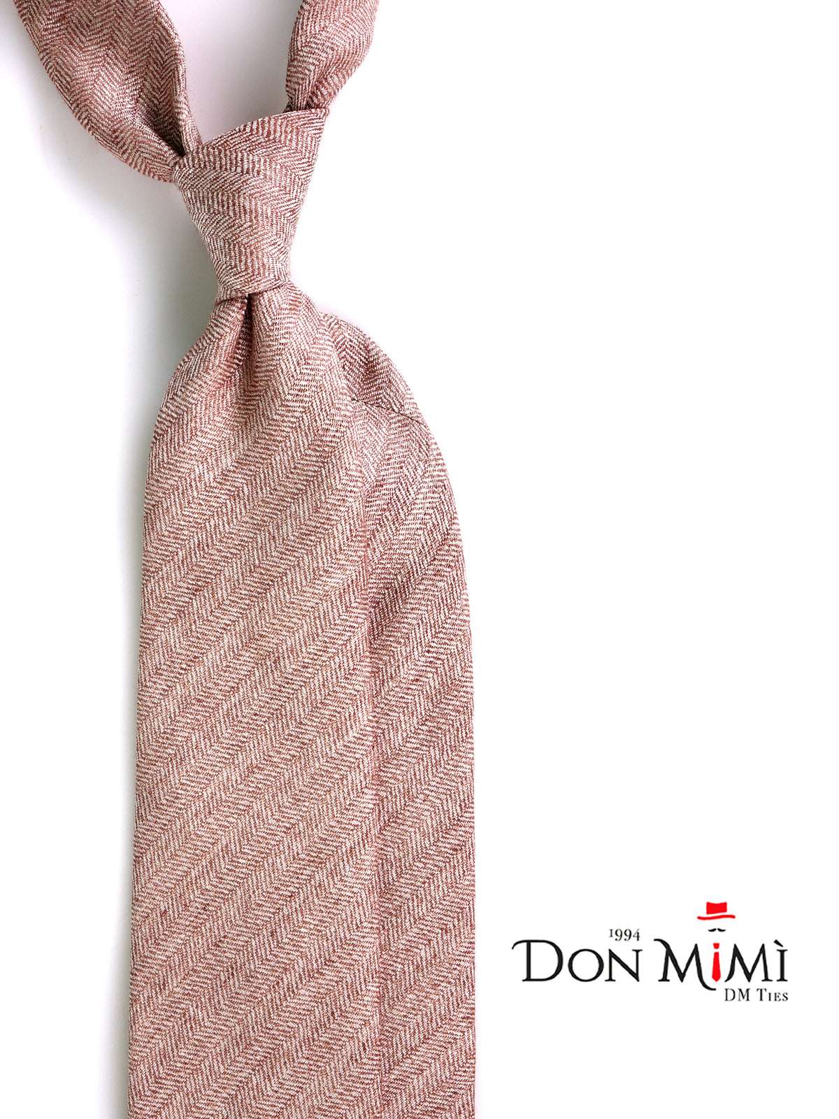 Cravatta 3 Pieghe beige MIELE seta jacquard