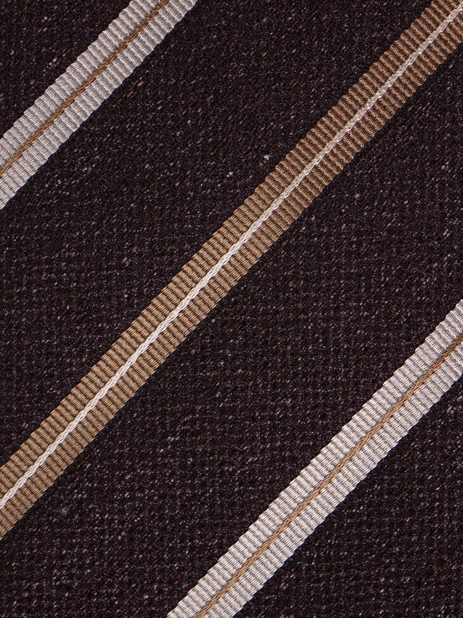 Cravatta 3 pieghe MOGANO seta\cotone marrone