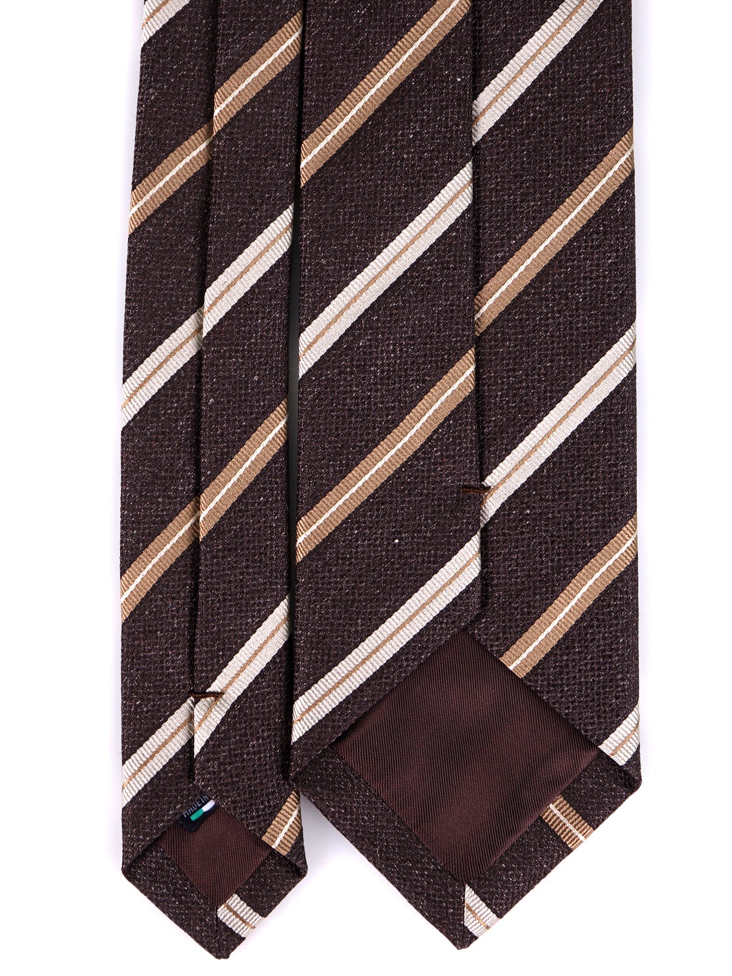 Cravatta 3 pieghe MOGANO seta\cotone marrone