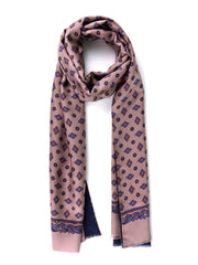 Sciarpa doppiata in seta\lana stampata MOLINO beige
