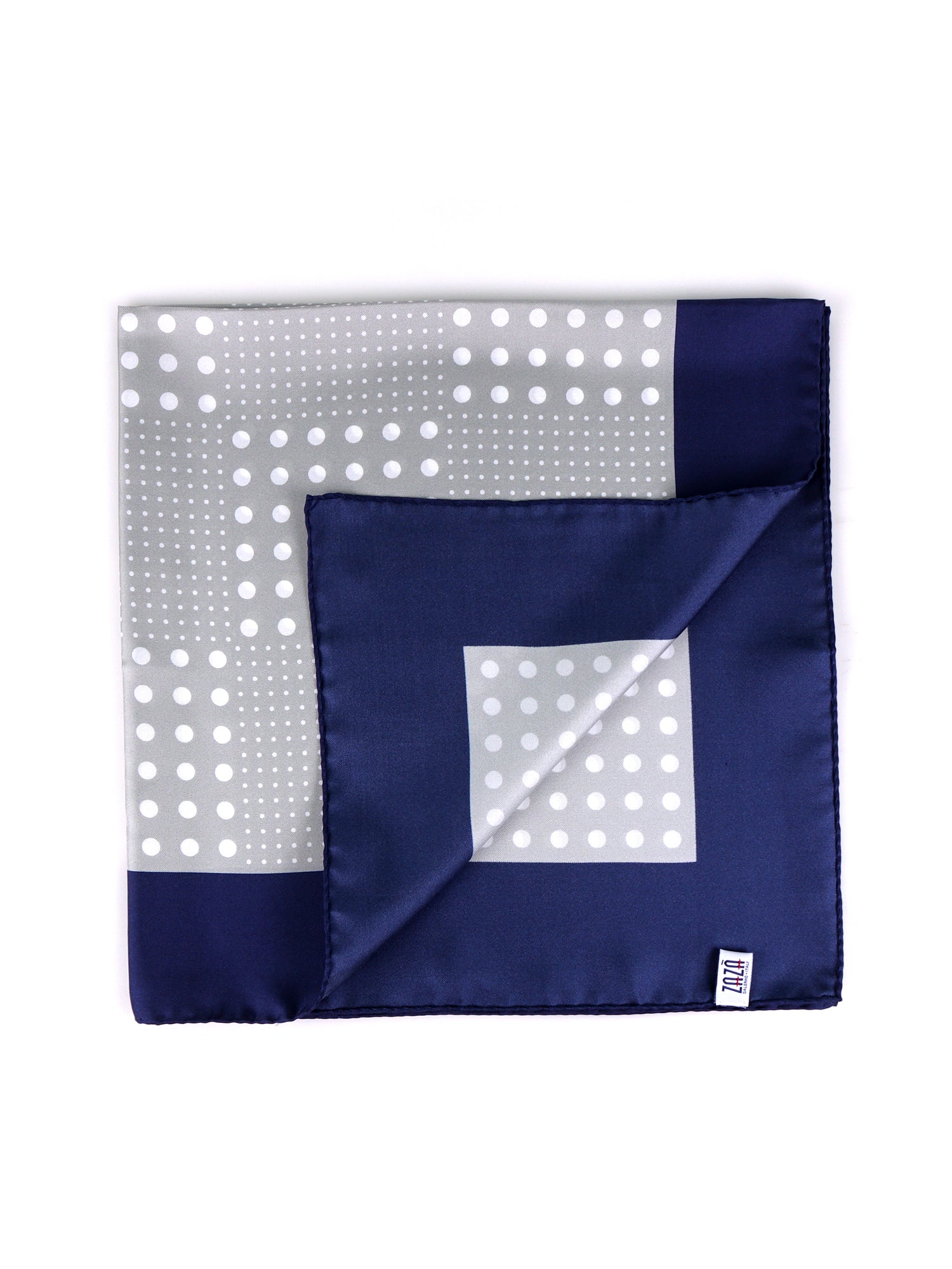 Foulard MULTIBALL grigio in seta stampata