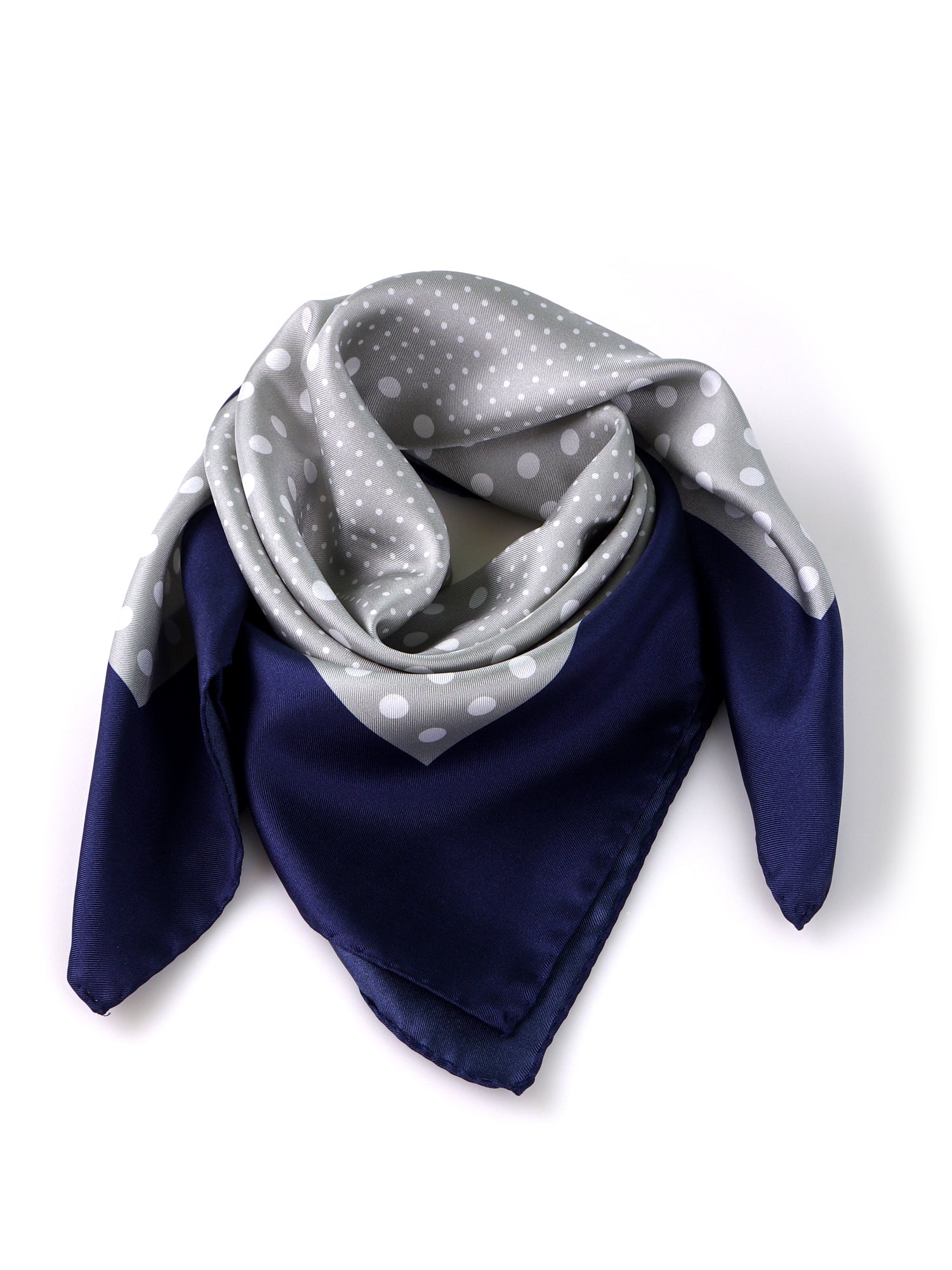 Foulard MULTIBALL grigio in seta stampata