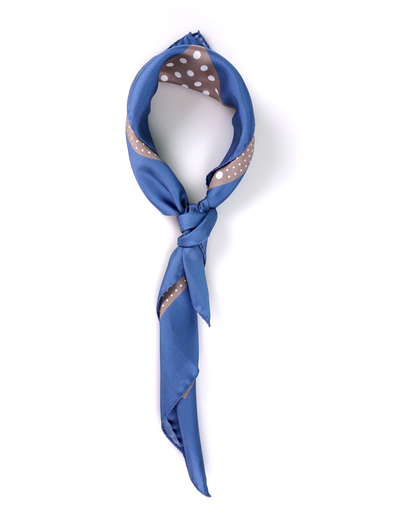 Foulard MULTIBALL beige in seta stampata