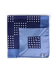 Foulard MULTIBALL blu in seta stampata