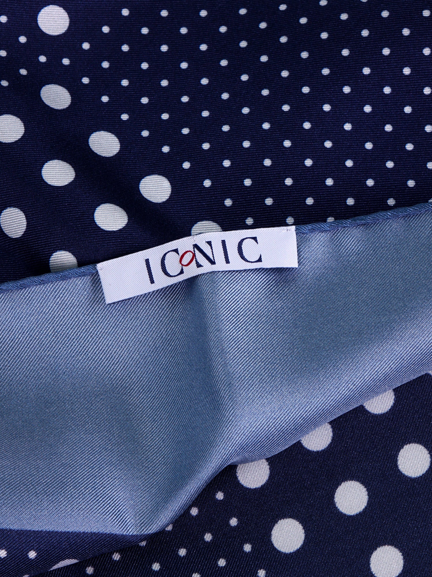 Foulard MULTIBALL blu in seta stampata