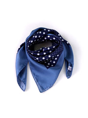 Foulard MULTIBALL blu in seta stampata
