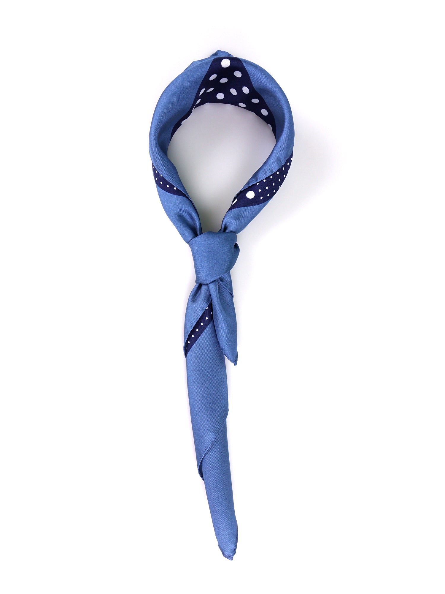 Foulard MULTIBALL blu in seta stampata