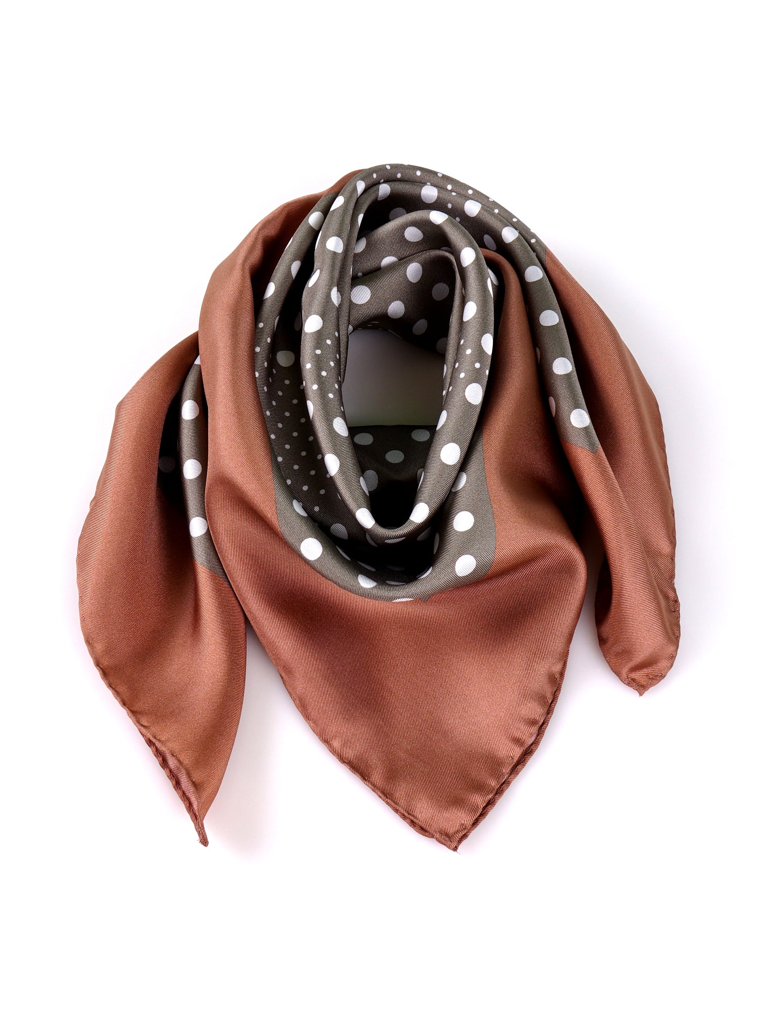 Foulard MULTIBALL verde chiaro in seta stampata