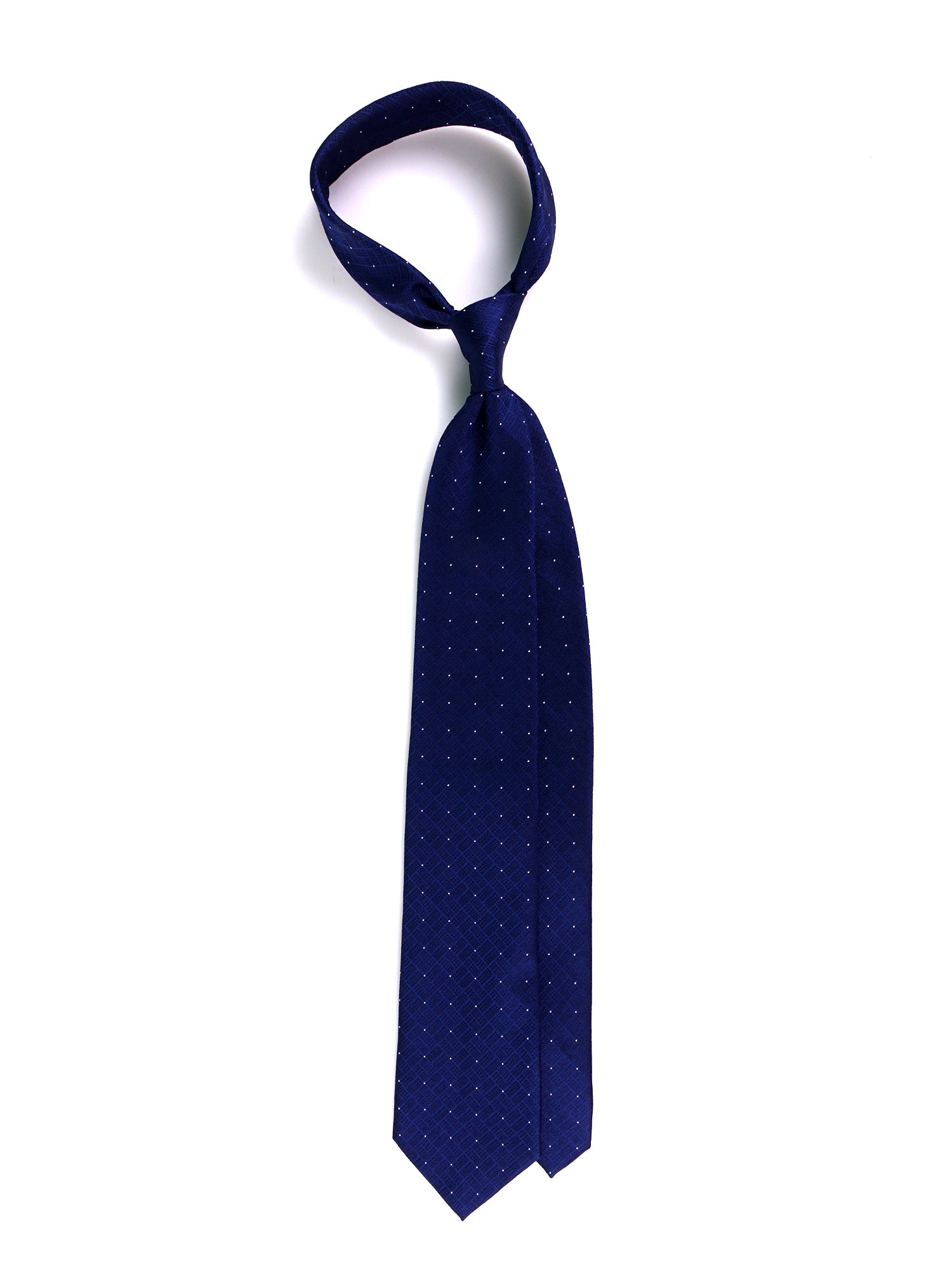 Cravatta 3 pieghe NIGHTWING in seta tessuta blu