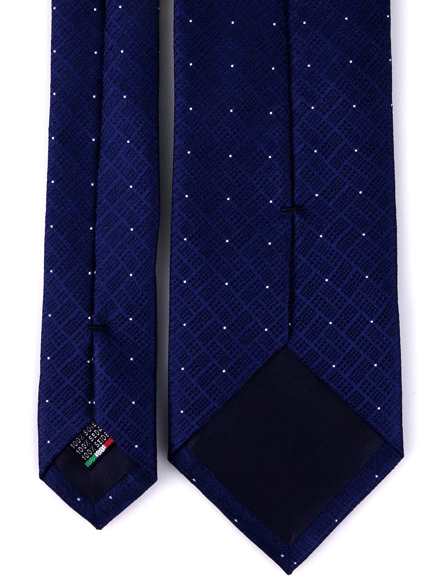 Cravatta 3 pieghe NIGHTWING in seta tessuta blu