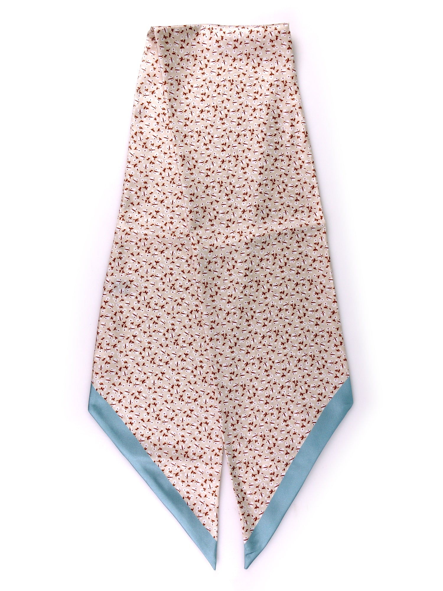 Foulard twilly NOIR in seta stampata beige