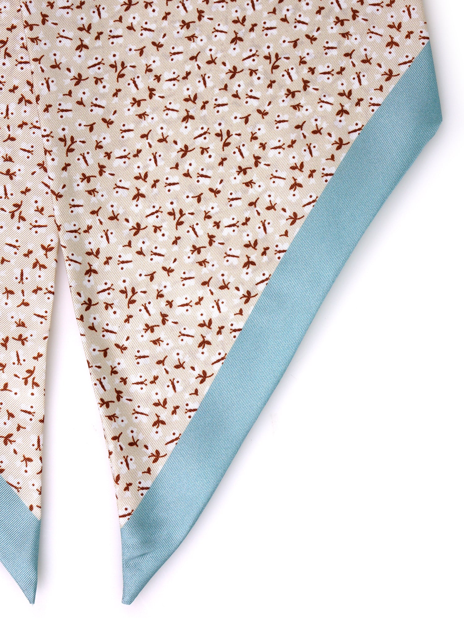 Foulard twilly NOIR in seta stampata beige