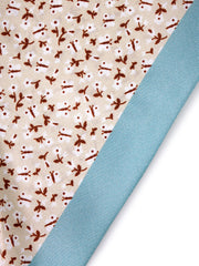 Foulard twilly NOIR in seta stampata beige