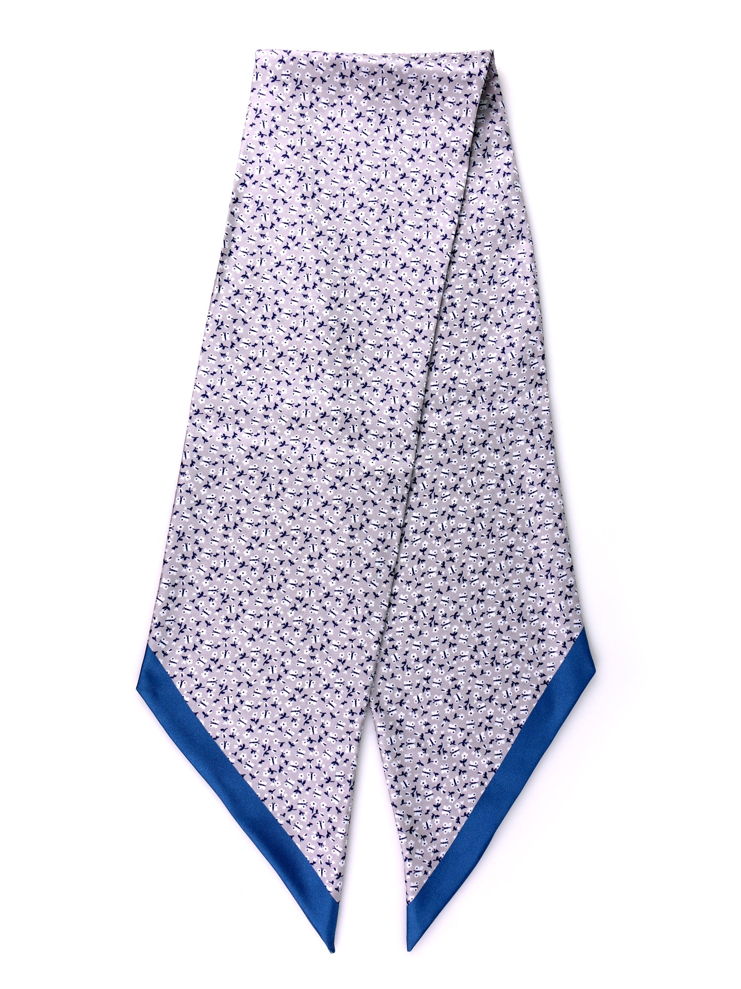 foulard twilly NOIR in seta stampata grigio
