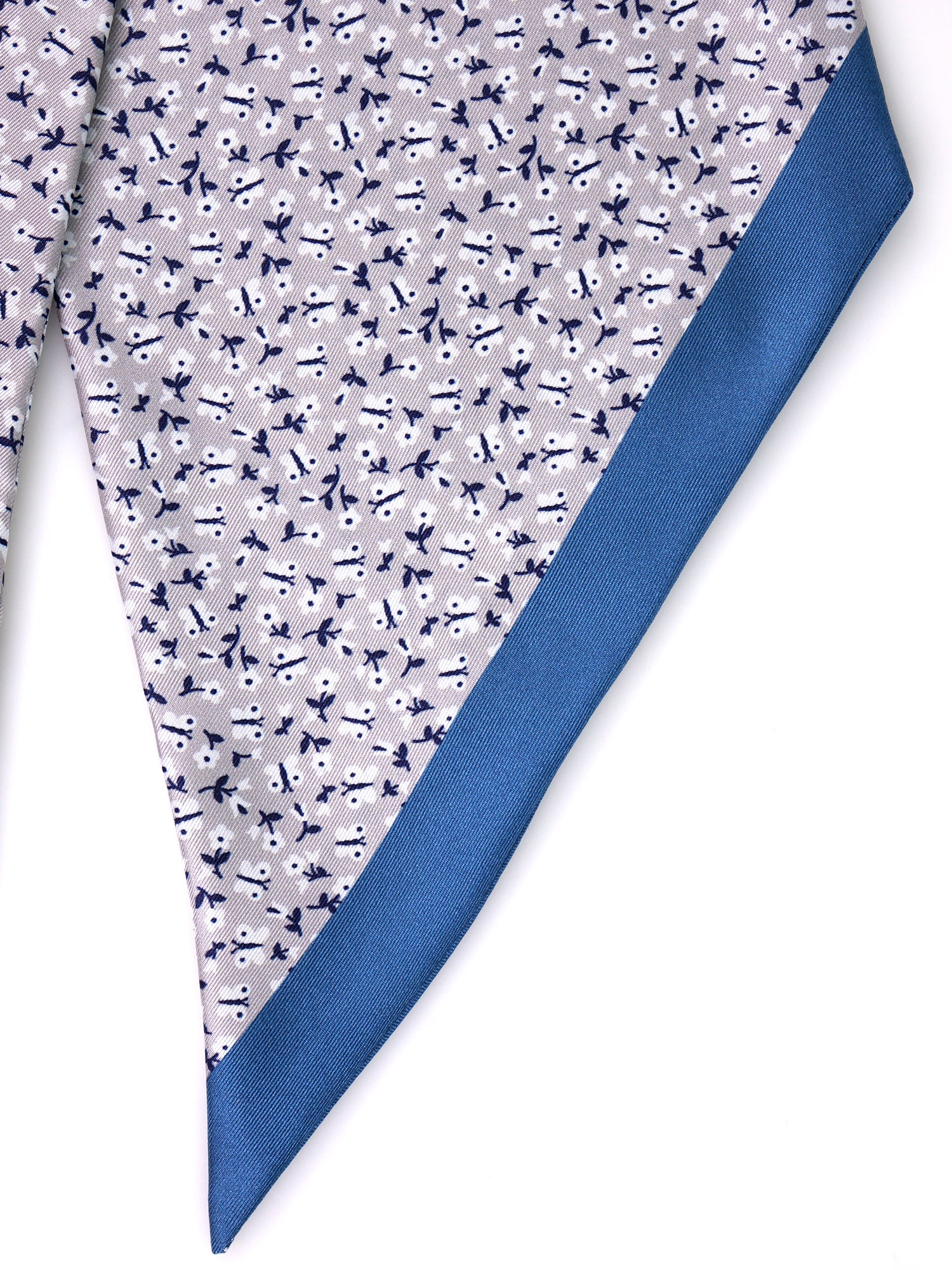 foulard twilly NOIR in seta stampata grigio
