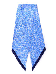 foulard twilly NOIR celeste in seta stampata