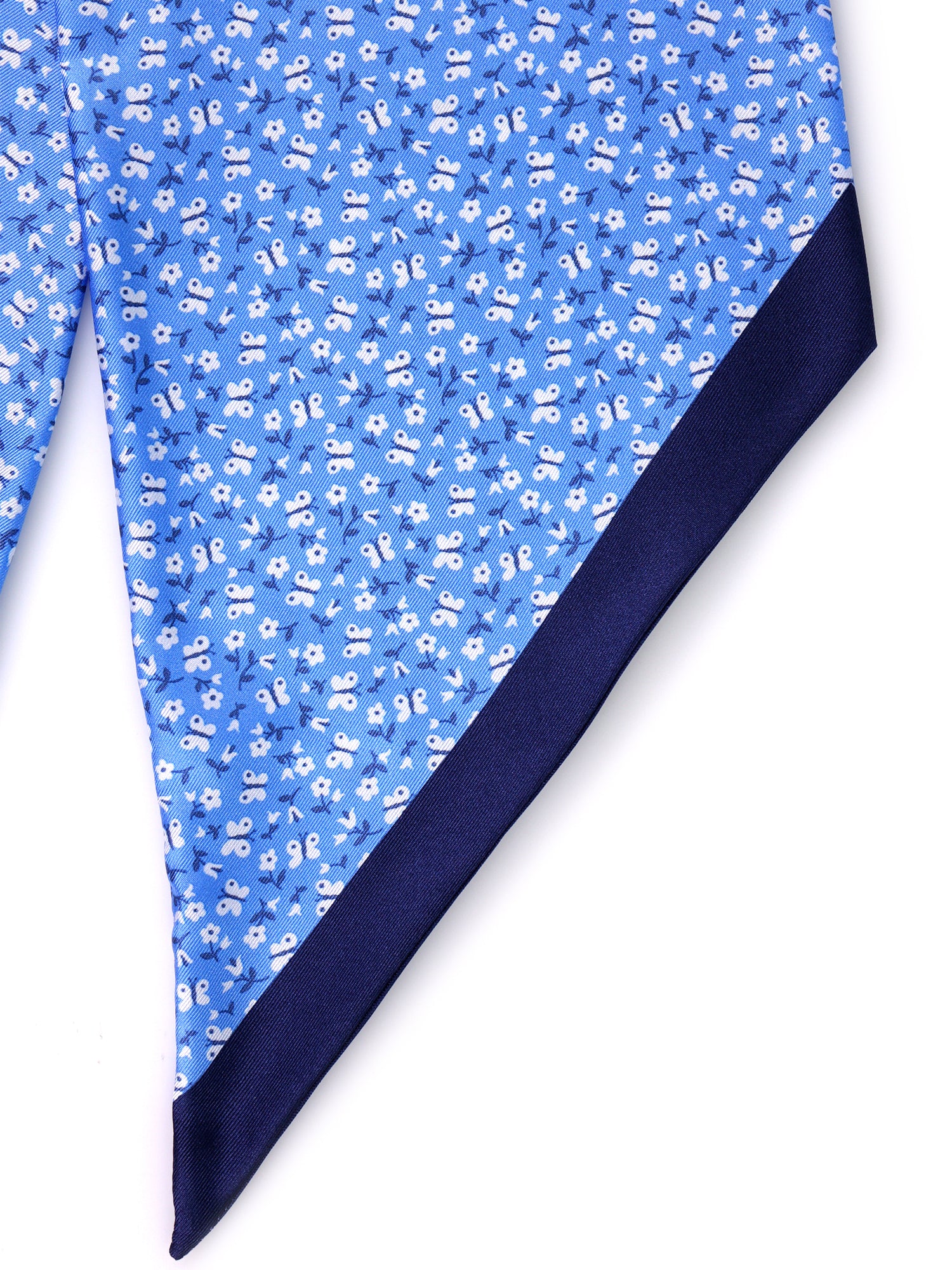foulard twilly NOIR celeste in seta stampata