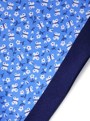 foulard twilly NOIR celeste in seta stampata