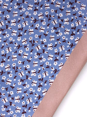 foulard twilly NOIR in seta stampata celeste