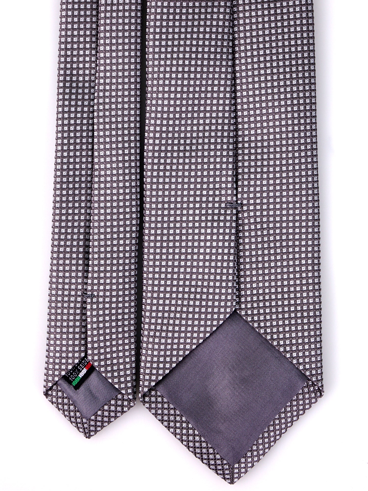 Cravatta 3 Pieghe grigio OMBRA seta tessuto