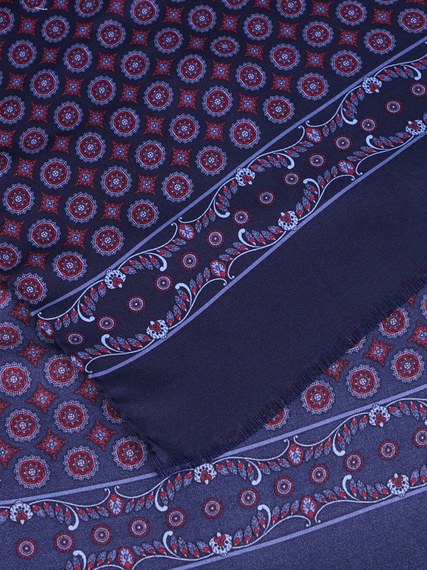 Sciarpa in seta stampata blu ONLY