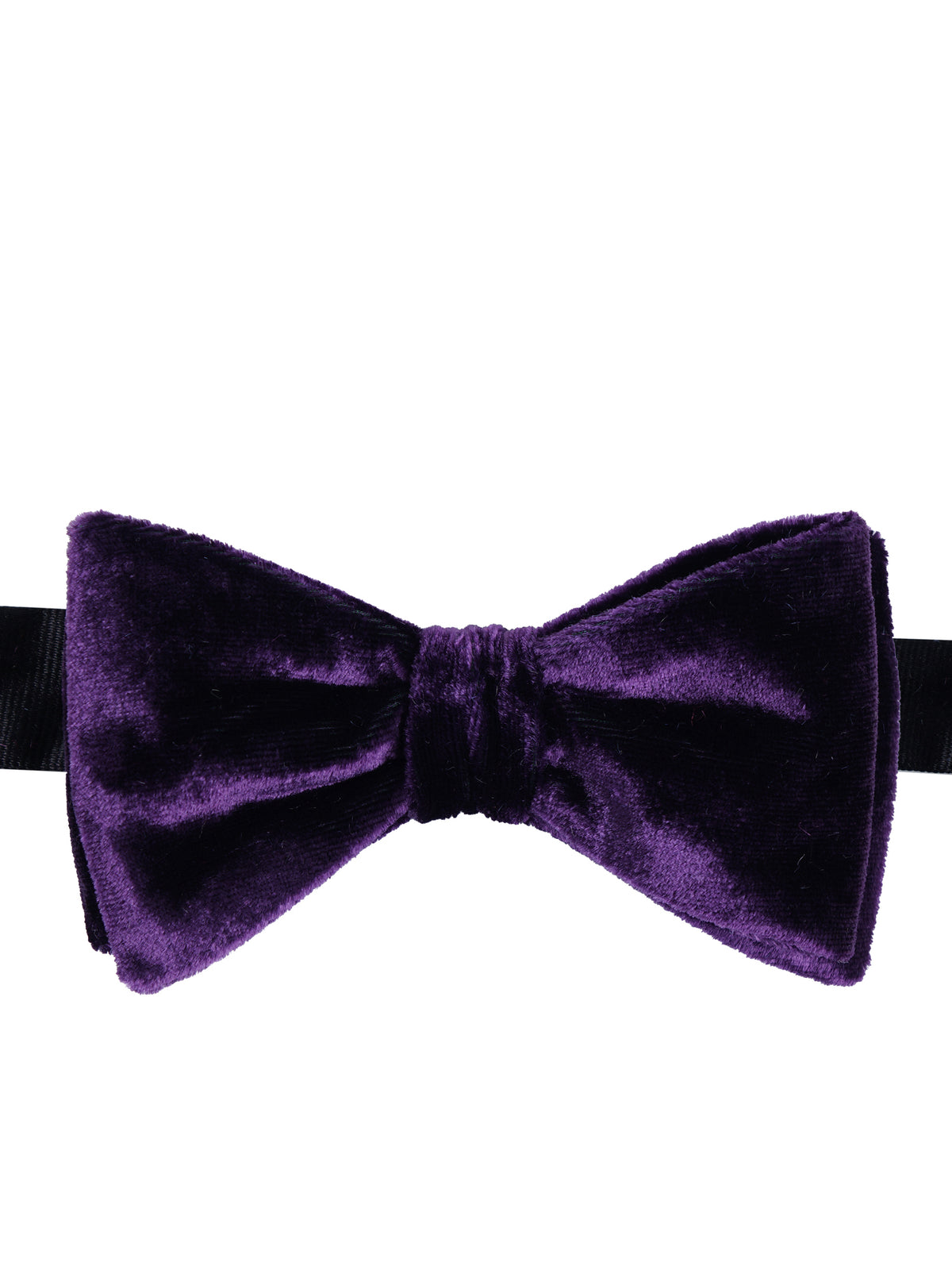 Papillon viola già annodato in velluto di seta e viscosa CONRAD