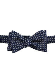 Papillon da annodare blu in seta stampata inglese KAORU