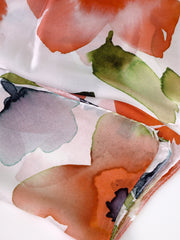 Stola in pura seta raso stampato Bianco PARISE