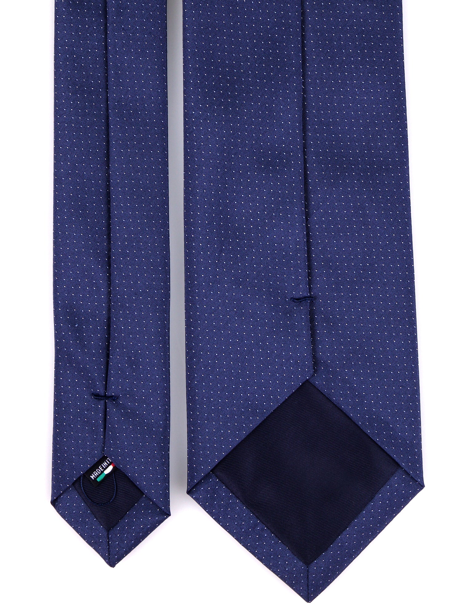 Cravatta 3 pieghe PERCY in seta tessuta Blu