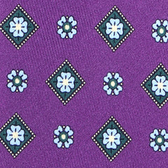 Cravatta 3 pieghe PERUGIA in seta lusso stampata viola