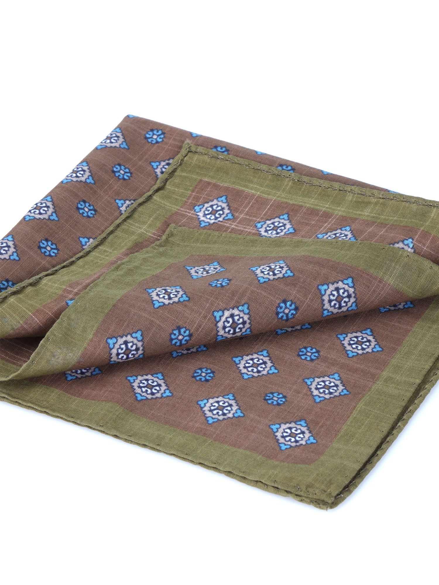 KRISTY Brown Cotton Pocket Square
